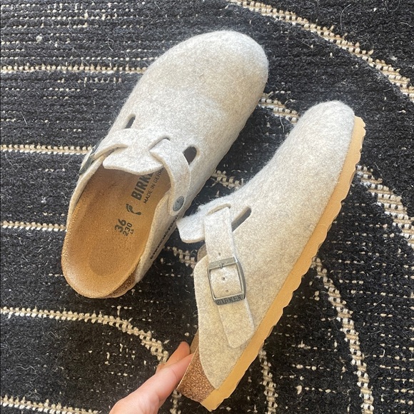 Wool felt Birkenstock Boston clog Eggshell 36 - Picture 7 of 9